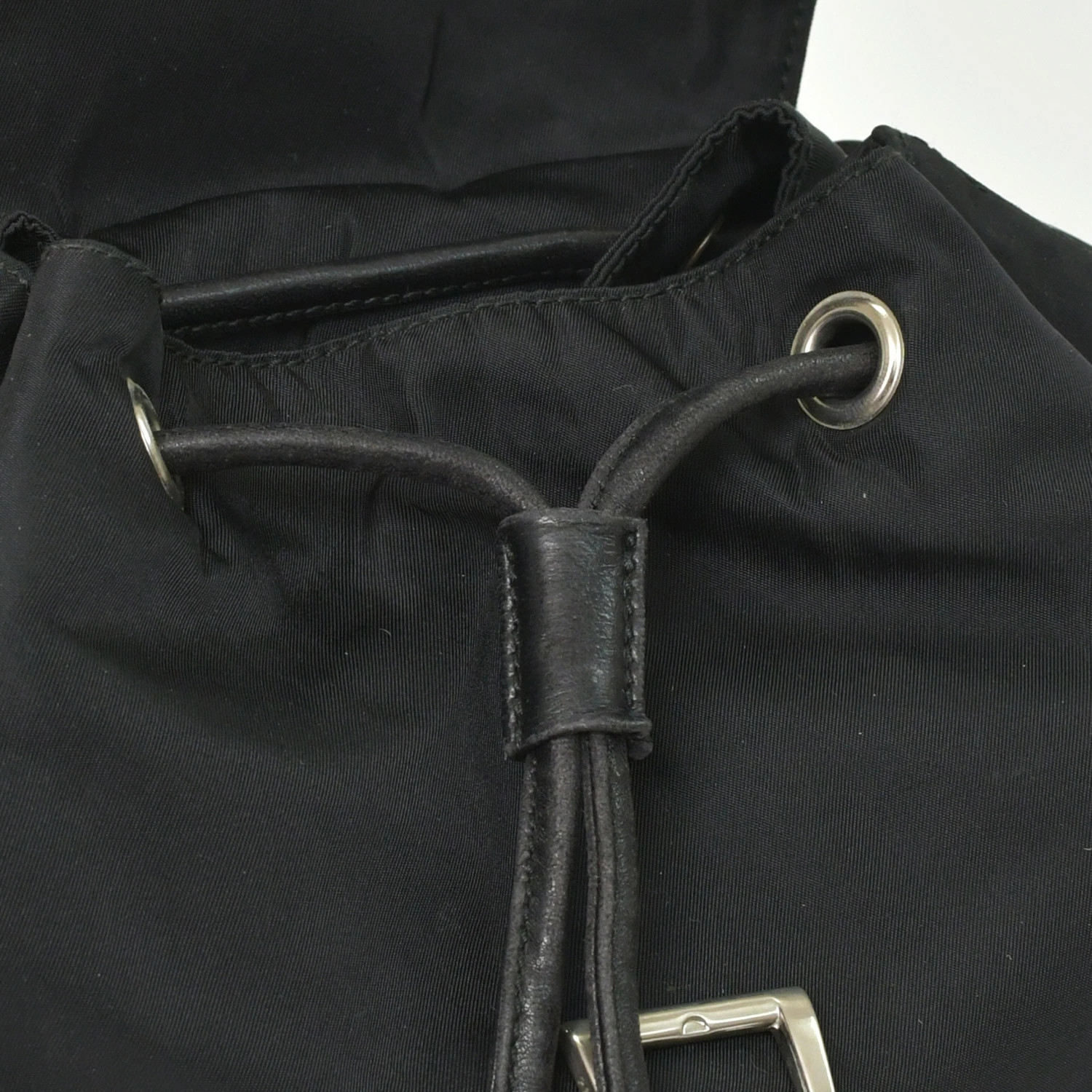 PRADA Chain Backpack Mini Triangle Logo Tessuto L… - image 9