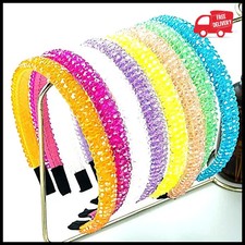 Crystal Beaded Braided Headband Women's Girls Handmade Hair Band Accessory