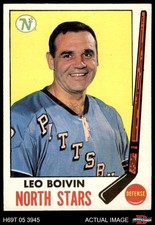 1969 Topps #122 Leo Boivin North Stars HOF 6 - EX/MT