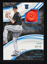 2016 Panini Immaculate Swatches Button 9/10 Brian Ellington #IS-BE 1t3