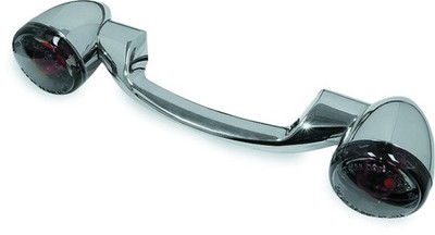 Biker's Choice Rear Turn Signal Bar Chrome Smoke Lens #161802 Harley Davidson