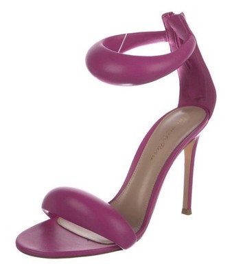 $950 New GIANVITO ROSSI Pink BIJOUX 36.5 Ankle Strap Shoes Heels