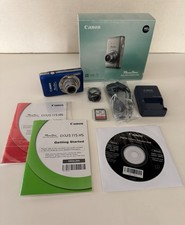 Canon PowerShot ELPH 100 HS Digital Camera Blue 12.1 MP 4X Zoom W/ SD Card