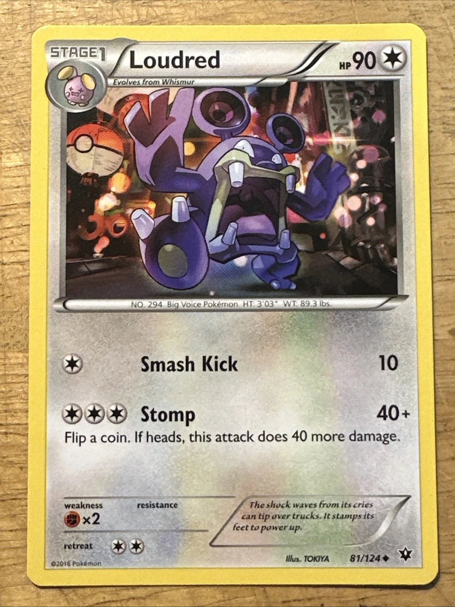 Loudred 81/124 Non-Holo XY Fates Collide VLP/NM Pokemon Card
