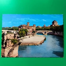 ROMA TIBERINA - BELLISSIMA CARTOLINA VIAGGIATA  A COLORI USATA CON TIMBRO 1967