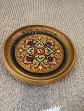 Norwegian Rosemaling Greetings From Stavanger Folkart Wood Wall Hanging 12 1/5  