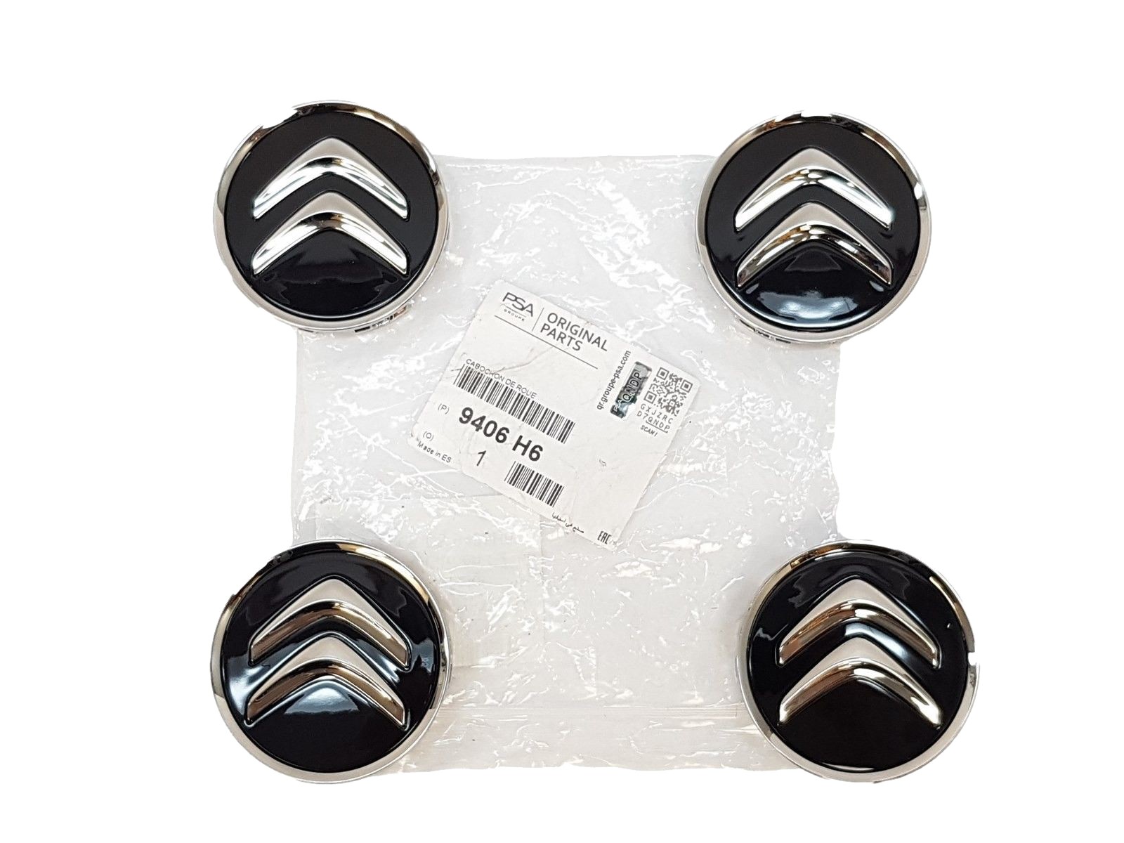 4 caches de moyeu jante alu Citroën 9406H6 pour DS3 C3 C4 C5 Nemo 60mm