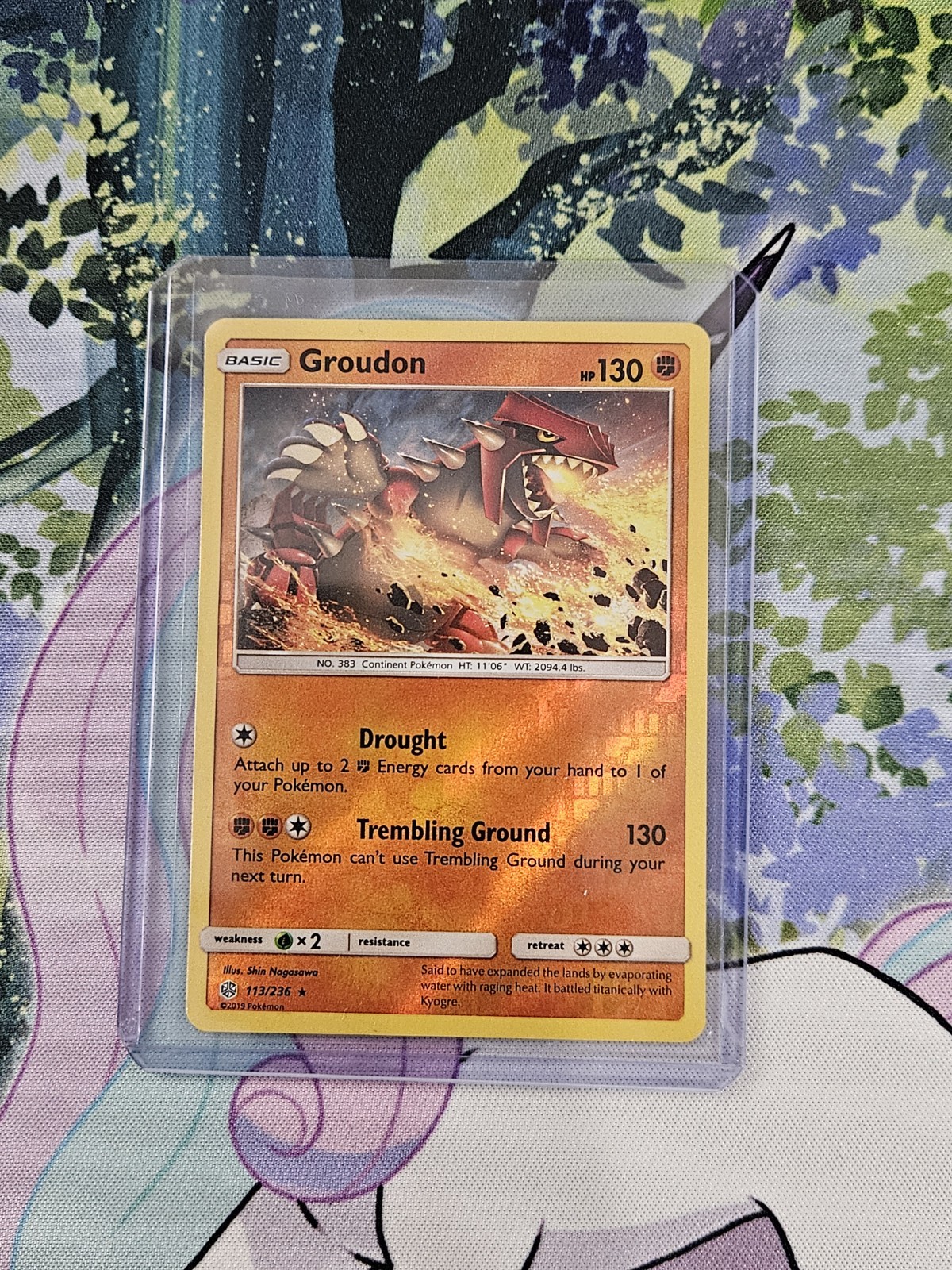 Groudon 113/236 Reverse Holo | Sun & Moon: Cosmic Eclipse | Pokemon Card NM/M