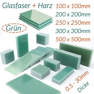 FR4 GFK Platten Epoxy - Platte Glasfaser Platte 0,5mm 0,8 1 1,2 bis 30mm Dicke