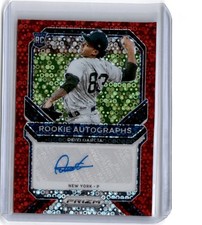 2021 Panini Prizm #RA-DG Deivi Garcia Rookie Autographs Red Donut Circles Prizm