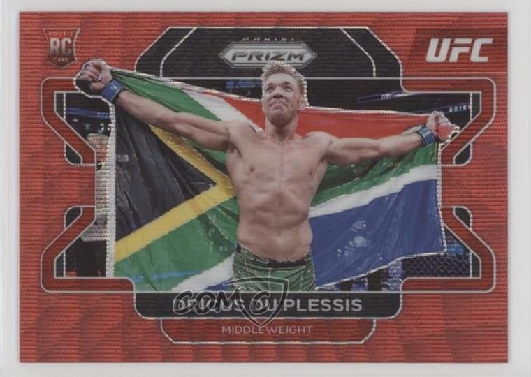 2022 Panini Prizm UFC Ruby Wave Prizm Dricus du Plessis #92 3hd