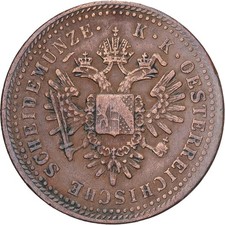 [#138272] Austria, Franz Joseph I, 1 Kreuzer, 1851, Kremnica, Copper, EF(40-45),