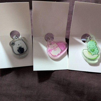 SanX Sumikko Gurashi 3Piece Acrylic Keychain Set Shirokuma/Neko/Kaiju Paradise