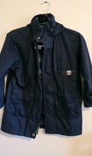 Vintage London Fog Kids Plaid Lined Jacket Navy Blue Size 7 L