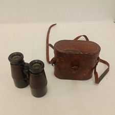 Antique Binoculars with Leather Case
