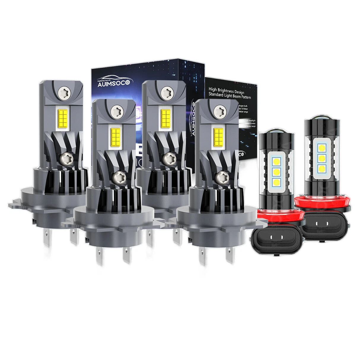 For Hyundai Tucson 2016-2018 LED Headlight Super Bright Bulbs Kit Hi/Lo Fog Beam