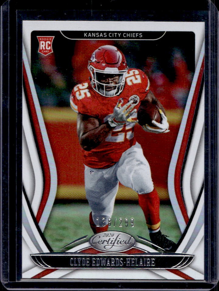 2020 Certified Clyde Edwards-Helaire RC Mirror Rookie #138/299 Chiefs