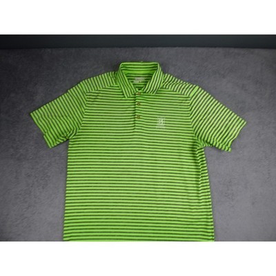 Nike Golf Tour Performance Polo Shirt Mens Medium Green Grey TPC Sugarloaf Logo