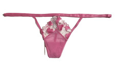 Victoria's Secret Pink Women's V-String Panties Medium Pink Tulip NEW