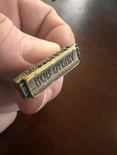 Bob Dylan Harmonica Pin Vintage Concert Memorabilia Hat Shirt Vest Sticker Badge