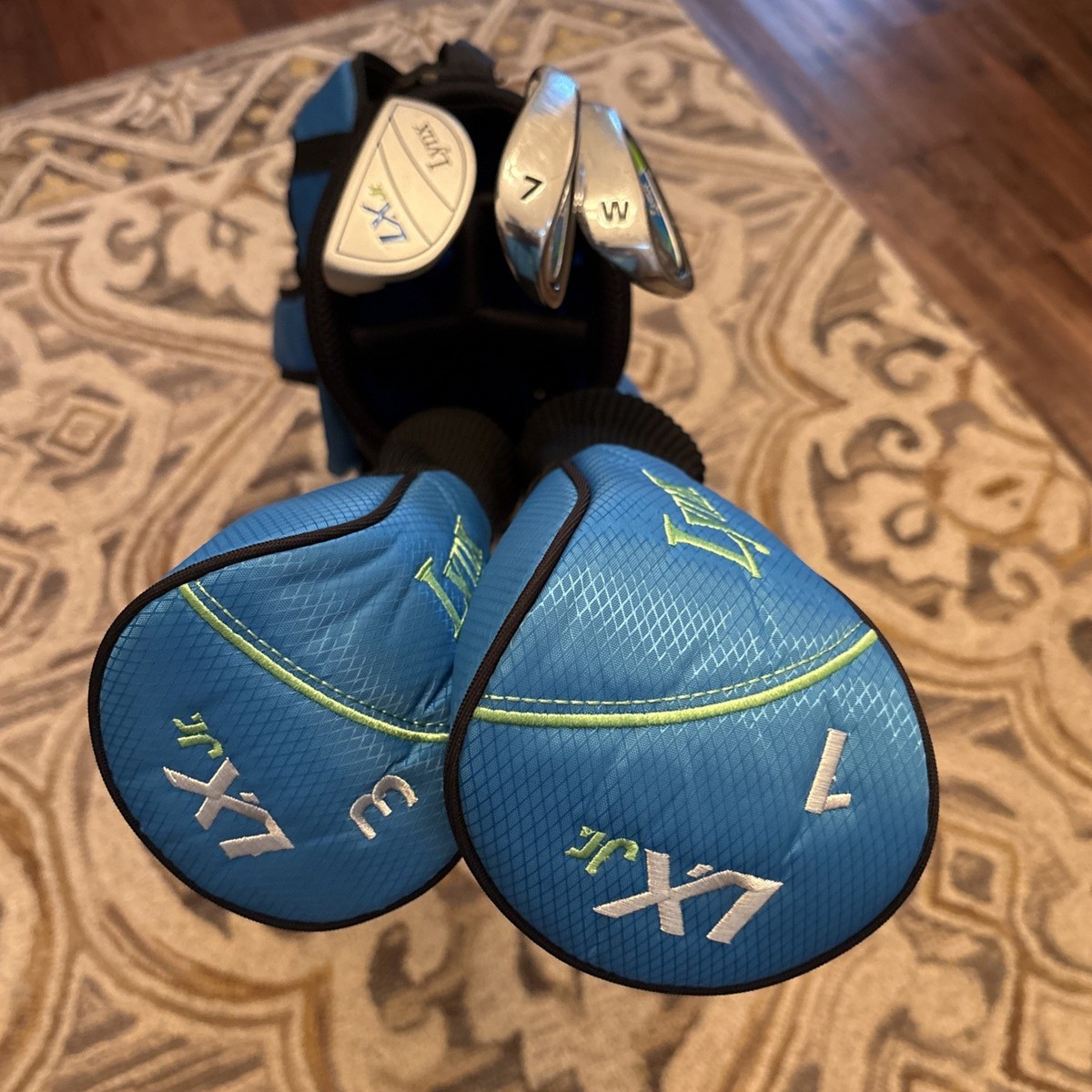 Lynx LX Jr Blue Kids Junior 5 Pc Golf Club Set Youth Right Hand w