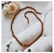 TLC Antique Art Deco Natural Salmon Coral Beaded Necklace, 15.75”