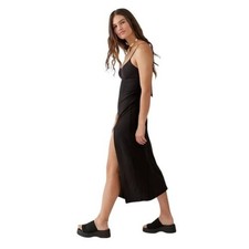 Urban Outfitters Black Slip Midi Dress Size Small