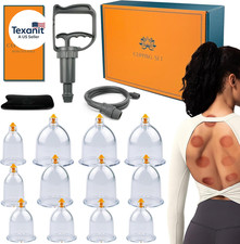 12 Cups Cupping Set - Cupping Kit for Massage Therapy at Home Massage Cups for W
