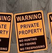 No Trespassing Signs Private Property Weatherproof No Hunting No Fishing