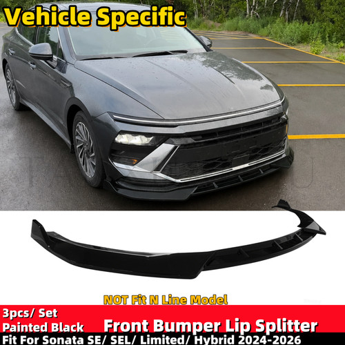 For Hyundai Sonata SE SEL Limited 2024-2026 Front Bumper Lip Splitter Spoiler