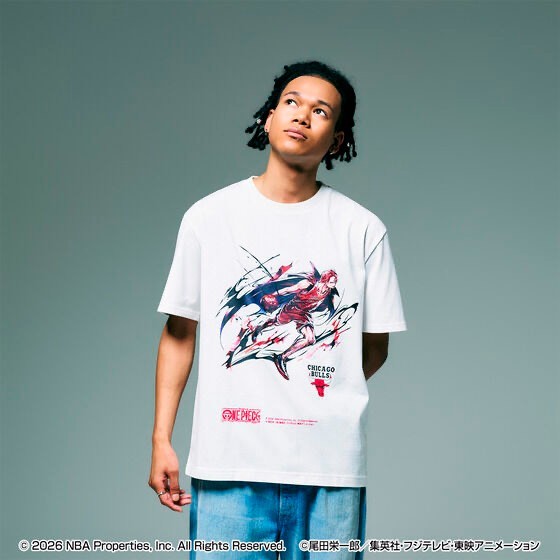 ONE PIECE × NBA T-Shirts Shanks×CHICAGO BULLS BLACK、White | eBay