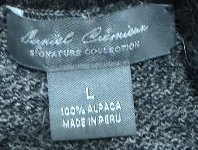 Daniel Cremieux Sweater Mens Large Alpaca Quarter Zip Pullover
