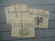 JFK Assassination Nov. 1963 Cincinnati Post and Enquirer Newspapers  Lot of 3
