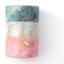 Gold Veins Washi Tape Gorgeous Foil Masking Tape Set Decorative for Arts, DIY Cr