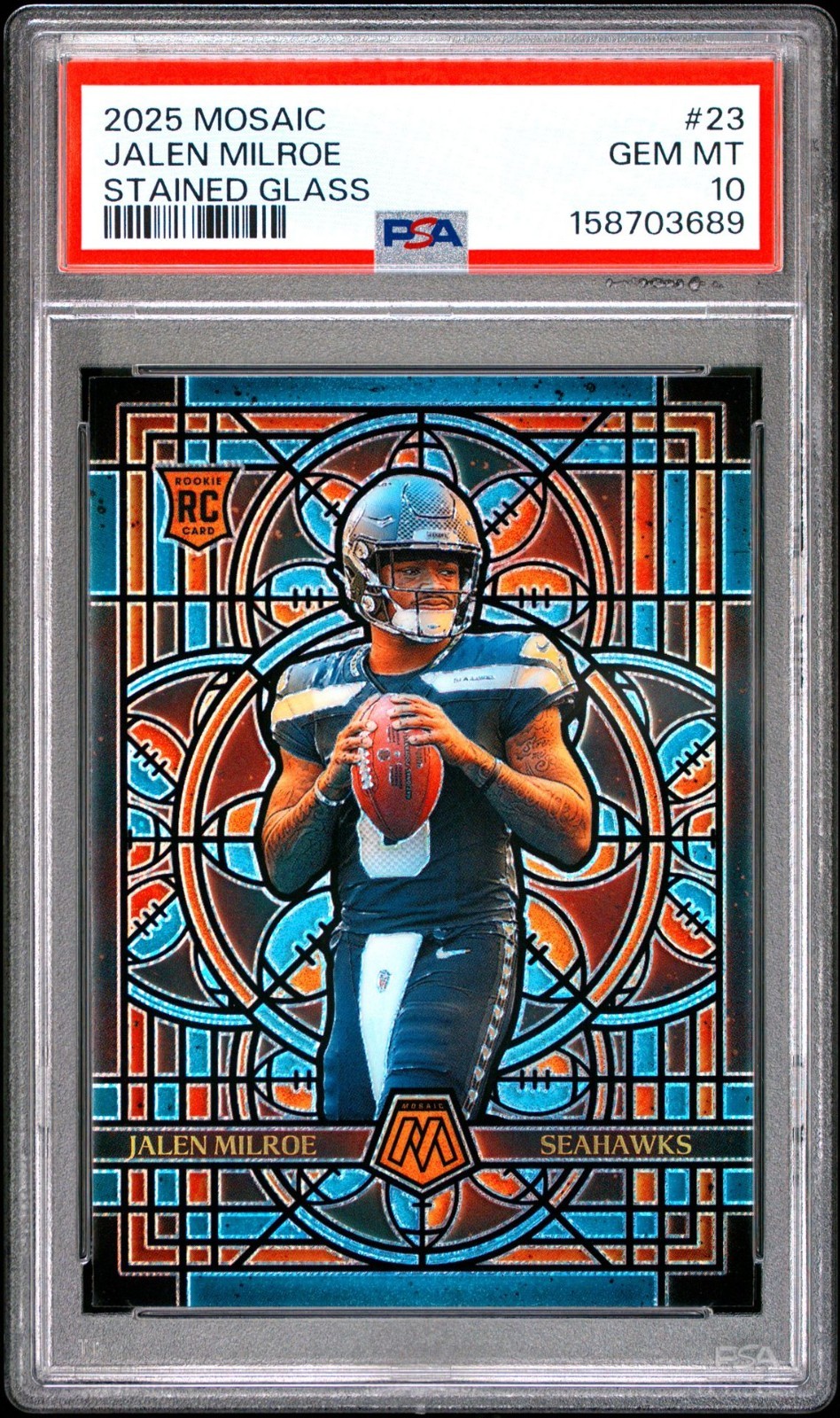 Jalen Milroe Panini Mosaic Stained Glass #23 Base