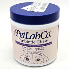 PetLab Co. Probiotic Chew Pork Flavor 30 Soft Chews For Dogs 12 Weeks Jun26