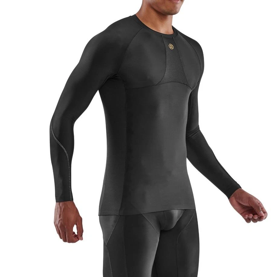 DEAL | Skins Series-5 Mens Compression Long Sleeve Top (Black) - Image 2 of 4