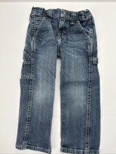 Boys Wrangler Classic Straight Blue Jeans Size 4 Adjustable Waist TH93