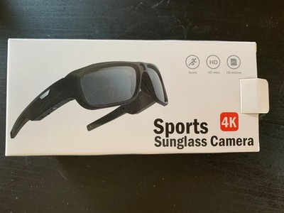 Sportbrille mit Mini Action Kamera 4K Auflösung  16:9 Bildformat kein GoPro