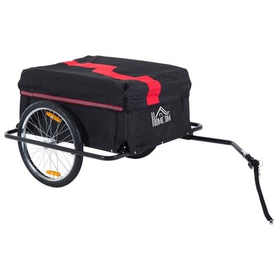 Aosom Elite Zweirad Fahrrad großer Lastenwagen Anhänger mit klappbarem Stauraum