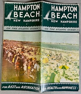 vintage 1940s Hampton Beach New Hampshire tourist brochure 16 pages 1944 NH
