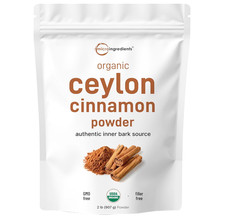 Organic Ceylon Cinnamon Powder, 2 lb  Premium Sri Lanka Source  Sweet  Earthy