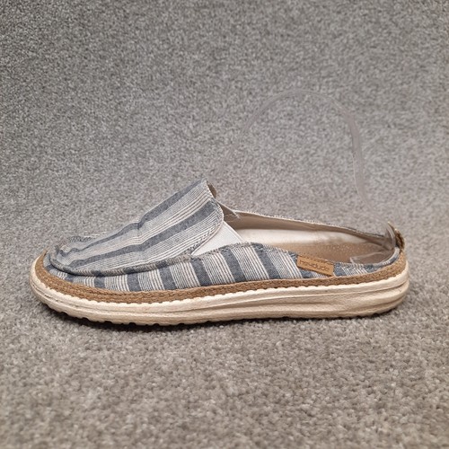 Hey Dude Lexi Shoes Womens Size 8 Stripes Blue White Slip On Mule Comfort Fabric - Picture 4 of 11