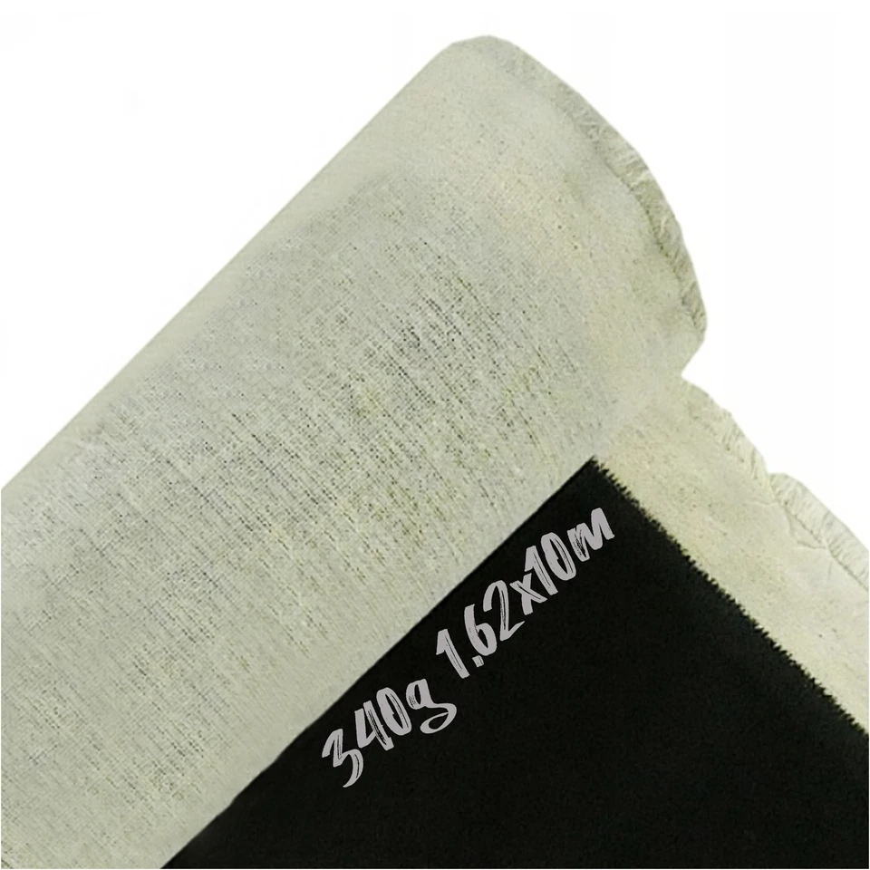 PD MEDIA Leinwand Rolle Schwarz 162x1000 cm Baumwolle + Leinen 340g/m² grundiert