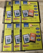 6 Itoya Profolio 8.5  x 11  24 Sleeves Presentation Display Book CC-24