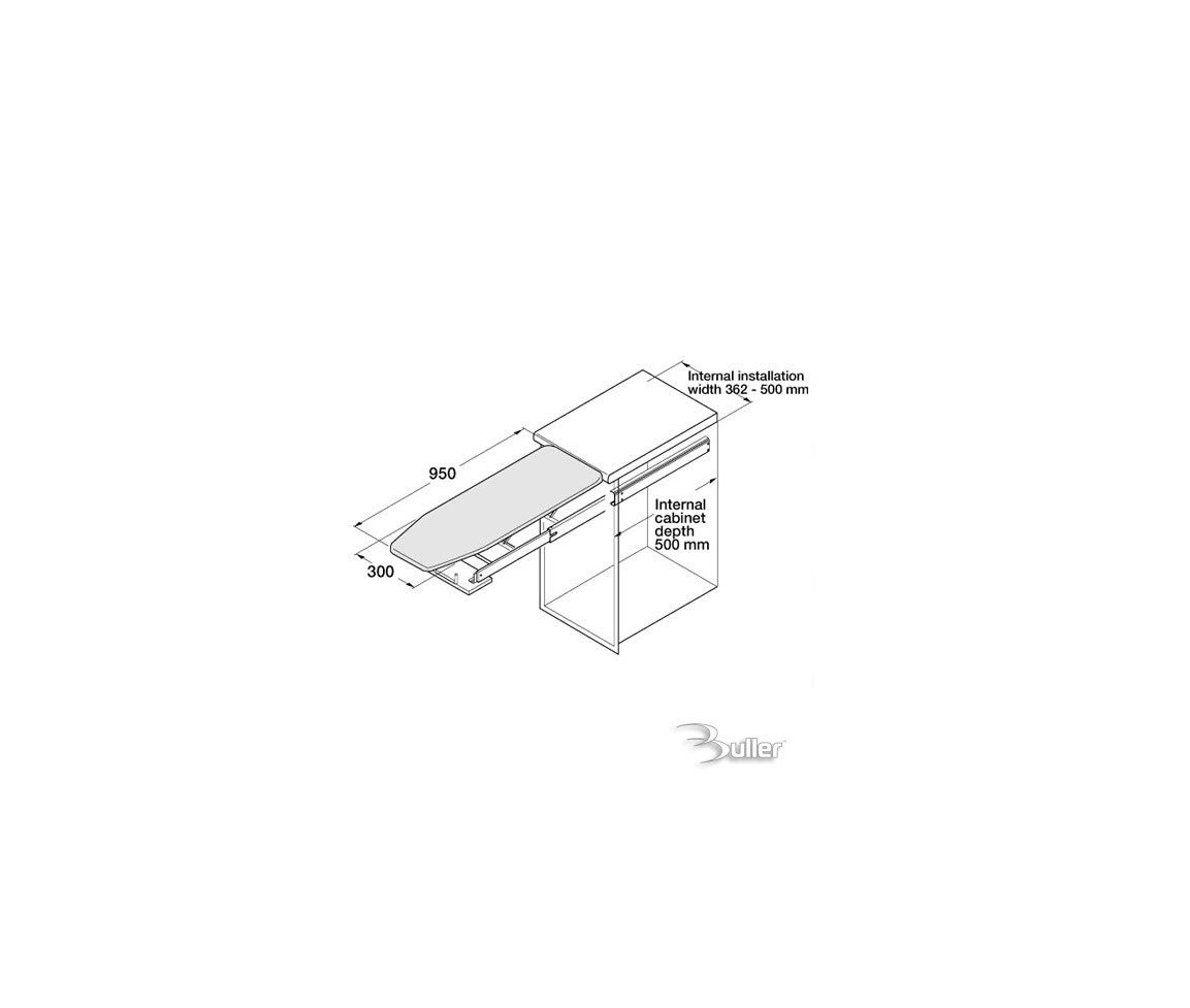 PullOut Ironing Board For Drawer Space Saving Hafele Ironing Board eBay