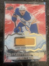John-Jason Peterka  2021-22 Ud Ice Hockey Premieres Jersey Patch