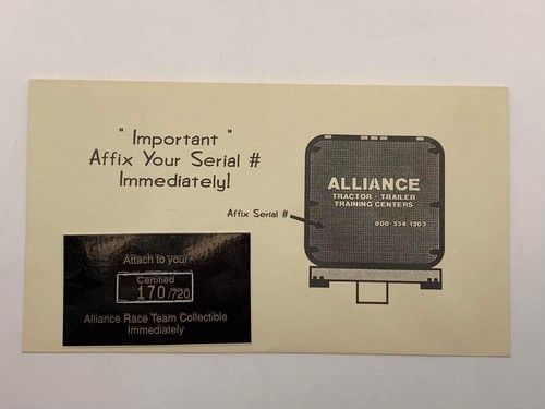 First Gear 1952 Dry Good Van No.29-1242 ALLIANCE Racing 59 Tractor Trailer 1 - Picture 9 of 12