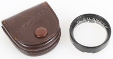 Vintage Voigtlander P Focar 52 Lens Slip On in Leather Case
