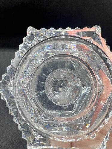 WATERFORD CRYSTAL TRINITY KNOT HURRICANE CANDLE HOLDERS SET ROMANCE OF IRELAND - Picture 10 of 21